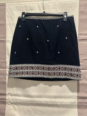 Madewell Women’s Black Embroidered Mini Skirt